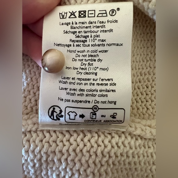 Sezane Kyle Cotton Pointelle Short-Sleeve Cardigan Sz XL (runs small) - Picture 6 of 8